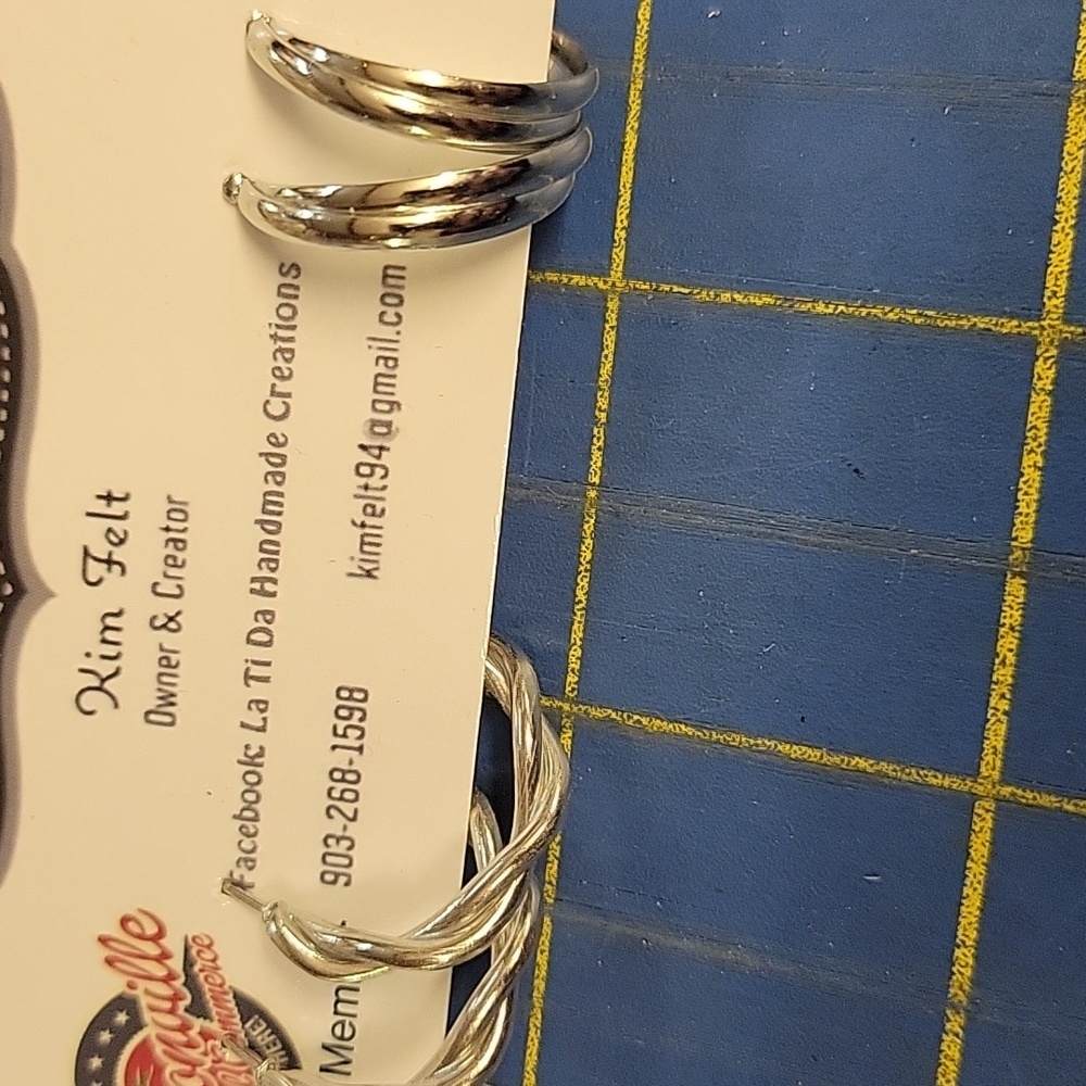Hoops Silver Tone Earrings Set Of 2